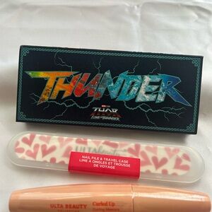 ULTA THOR Love and Thunder Palette, mascara and emery board
